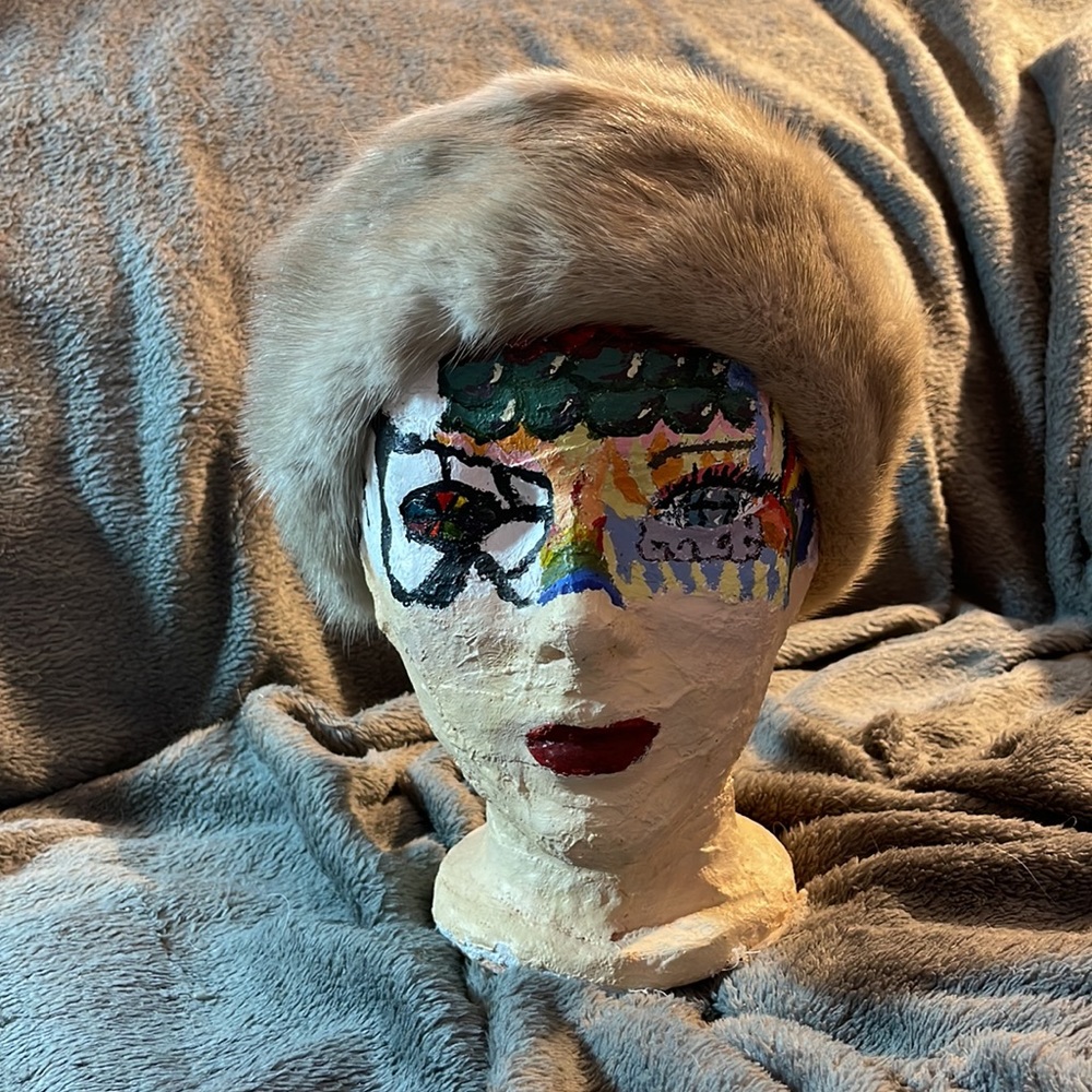 Genuine Mink fur vintage pillbox hat - Picture 2 of 10